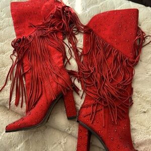 Jessica Simpson red boot
